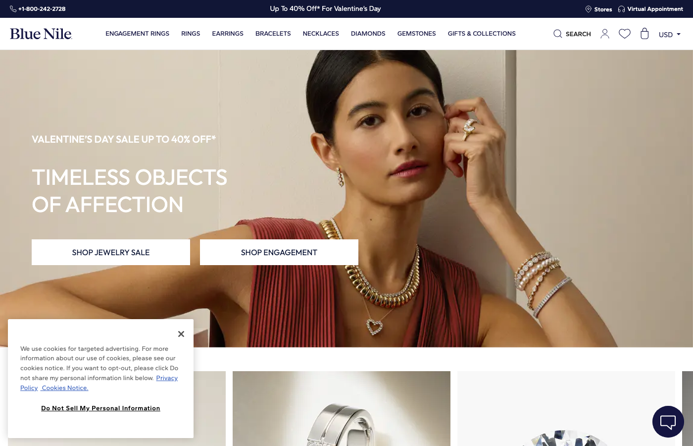 Blue Nile Homepage